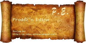 Prodán Edina névjegykártya